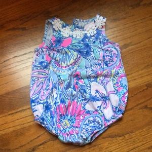 Lilly Pulitzer romper. Size 12-18 months. Lightly worn.